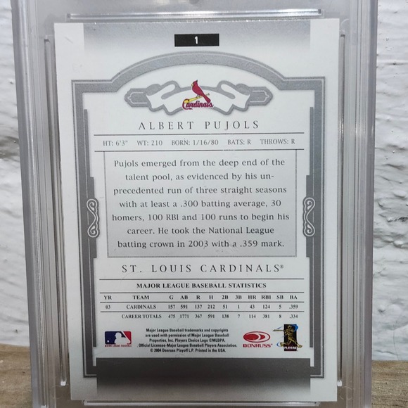 Albert Pujols Baseball Cards 2017 10 Topps Chrome Pink Refractor 2004 Donruss 10 - Picture 15 of 15